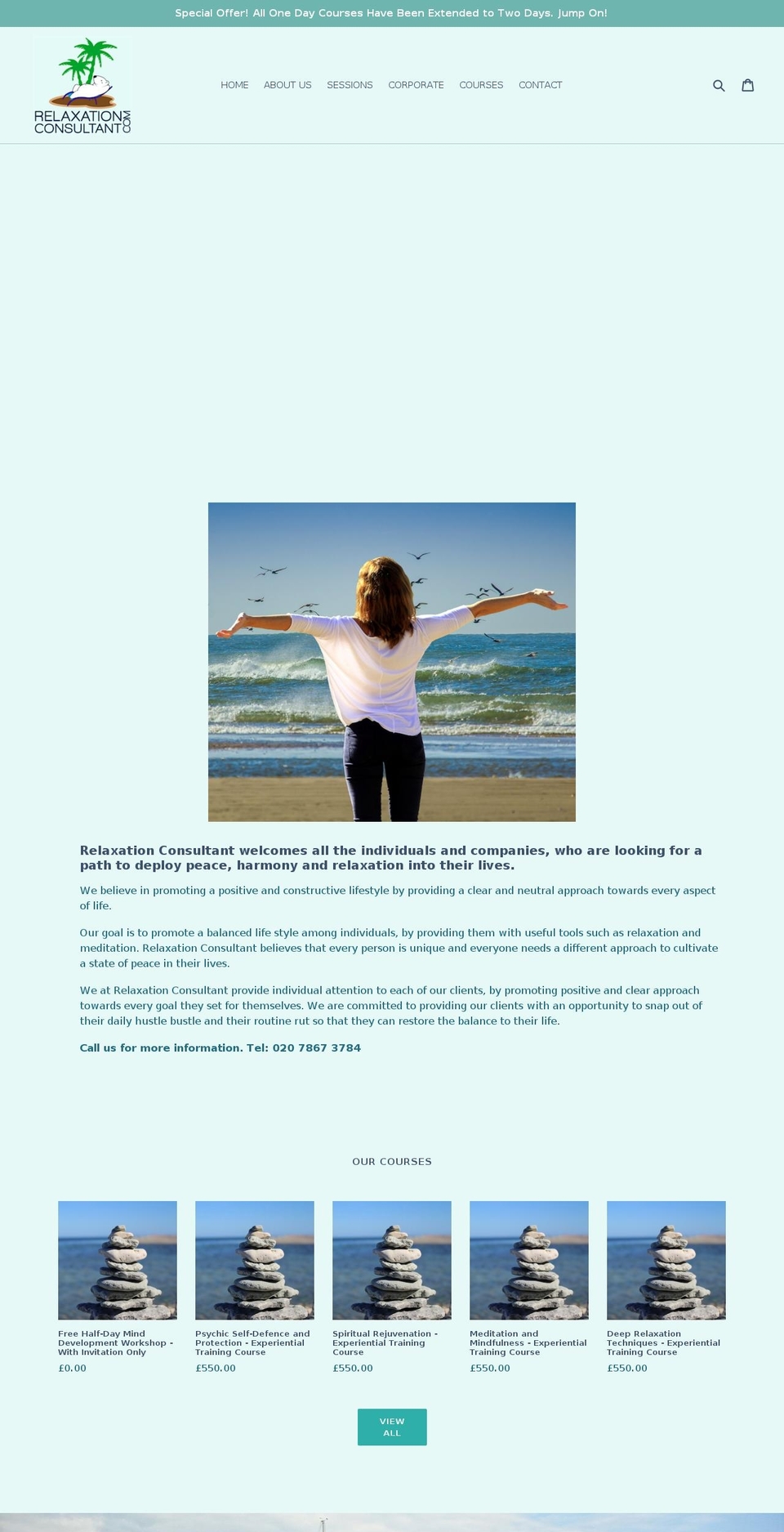 relaxationconsultant.com — Shopify storefront screenshot