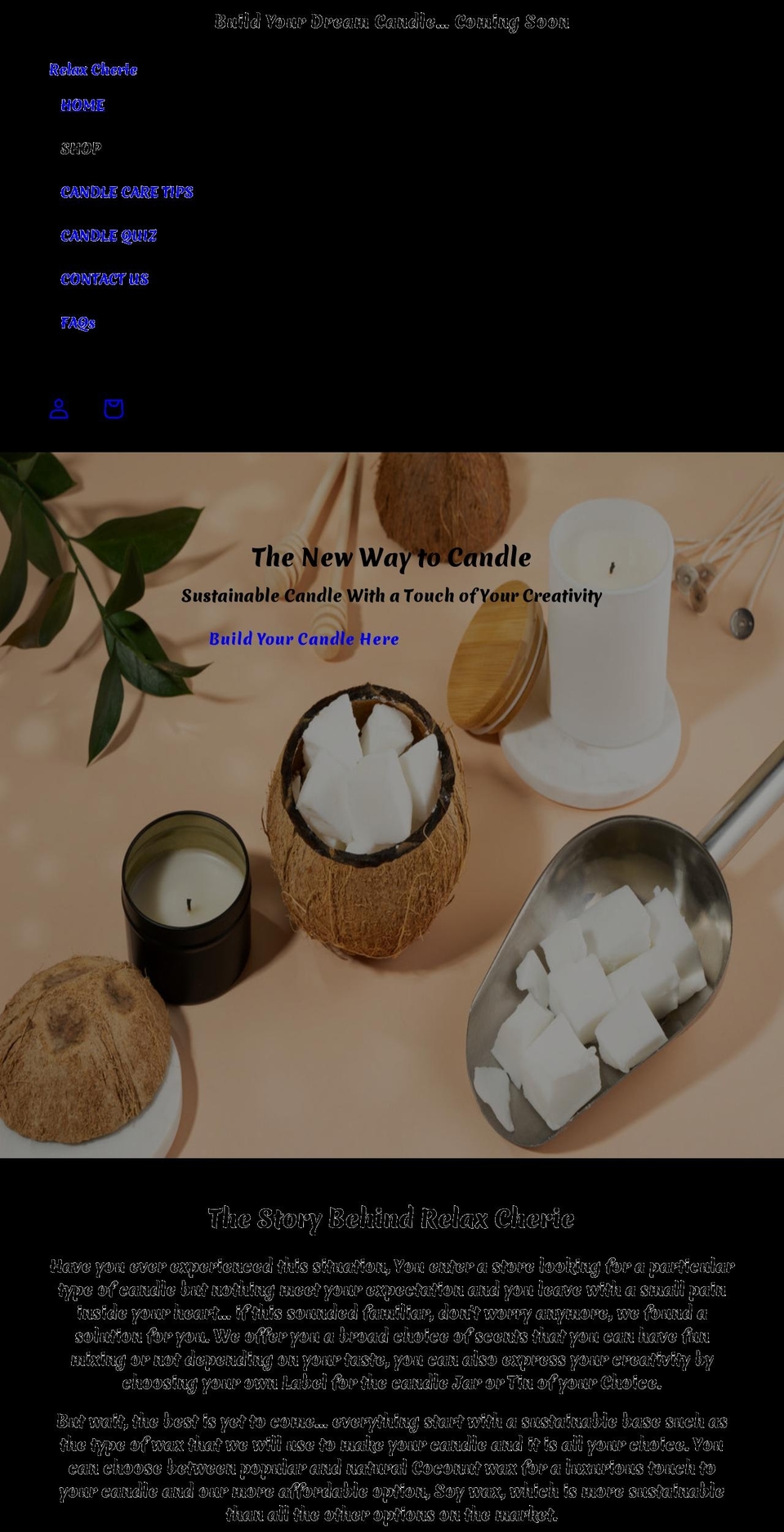 relaxcherie.com shopify website screenshot