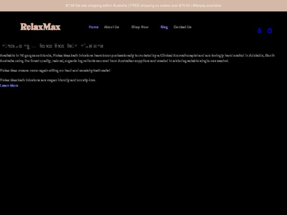 relaxmax.com.au shopify website screenshot