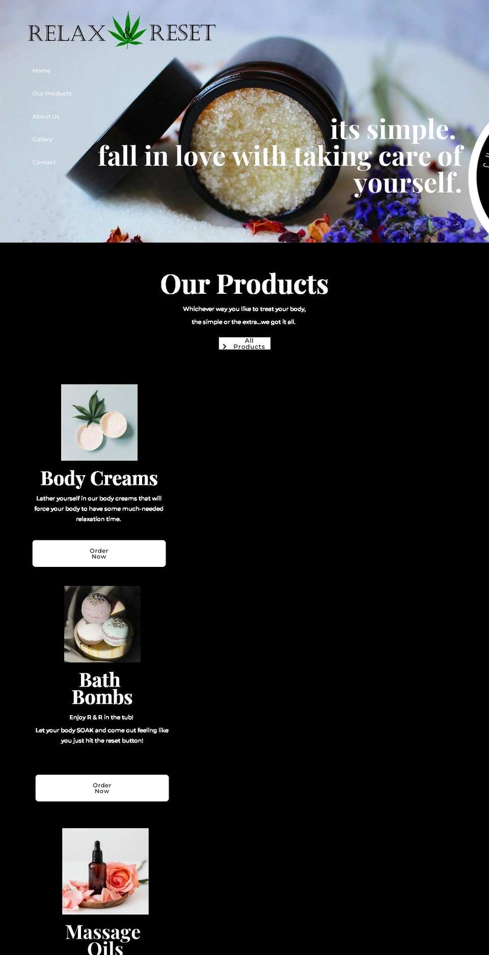 relaxnreset.com — Shopify storefront screenshot
