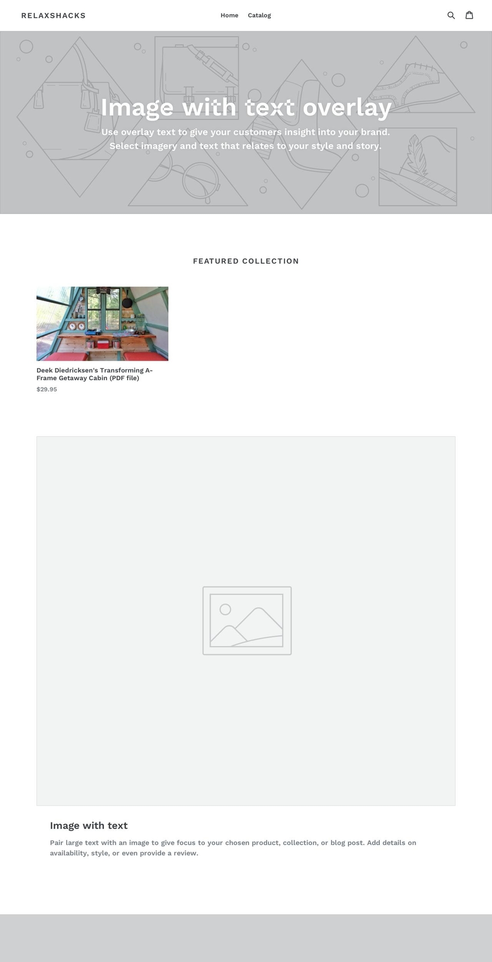 relaxshacks.myshopify.com shopify website screenshot