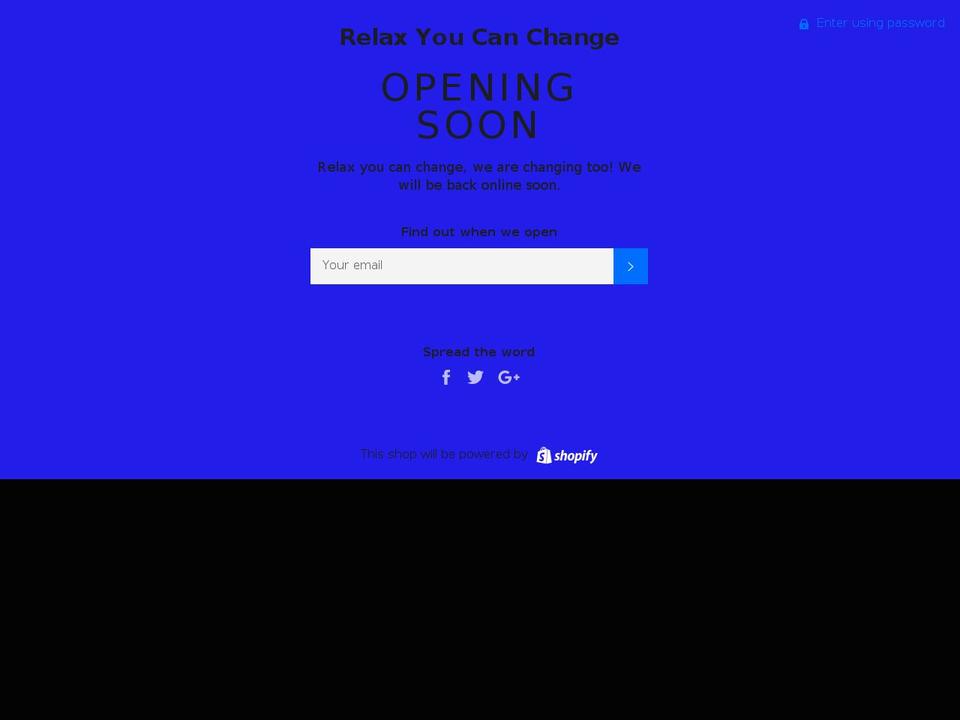 relaxyoucanchange.com — Shopify storefront screenshot