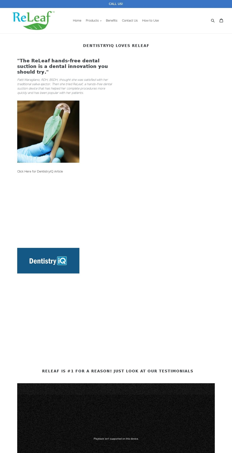 releafdental.com shopify website screenshot