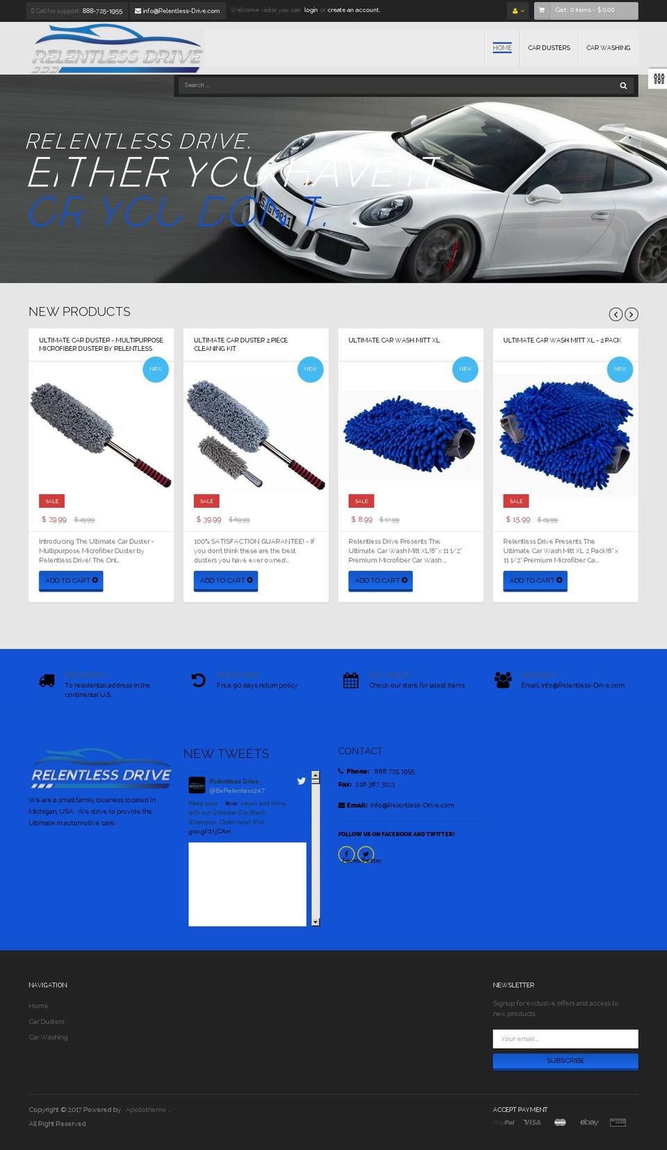 relentless-drive.com shopify website screenshot