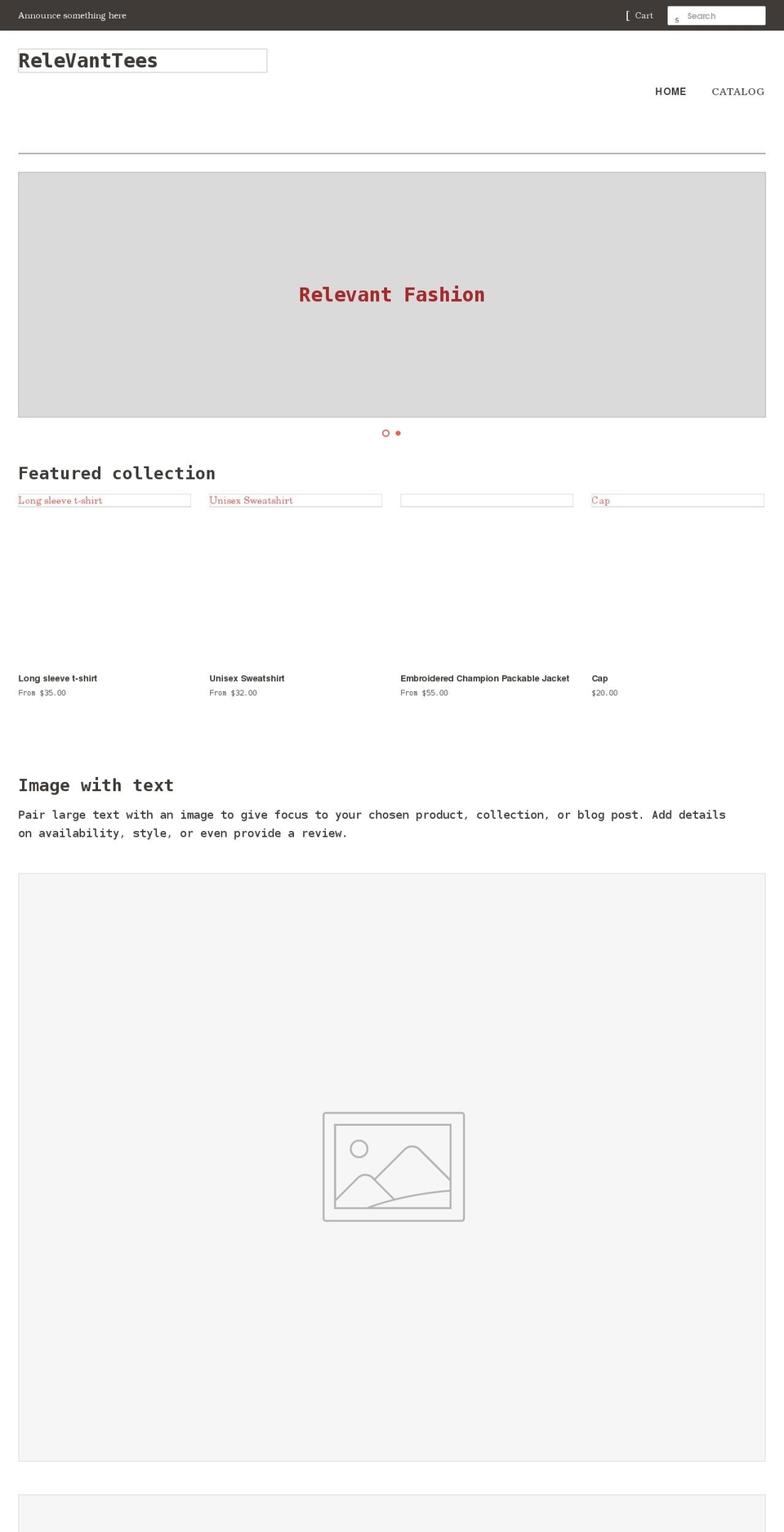 relevantees.com shopify website screenshot