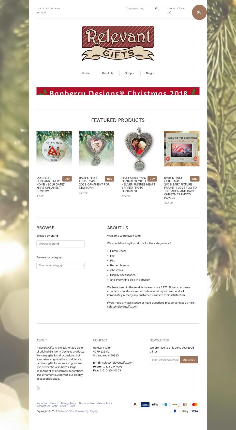 relevantgift.com — Shopify storefront screenshot