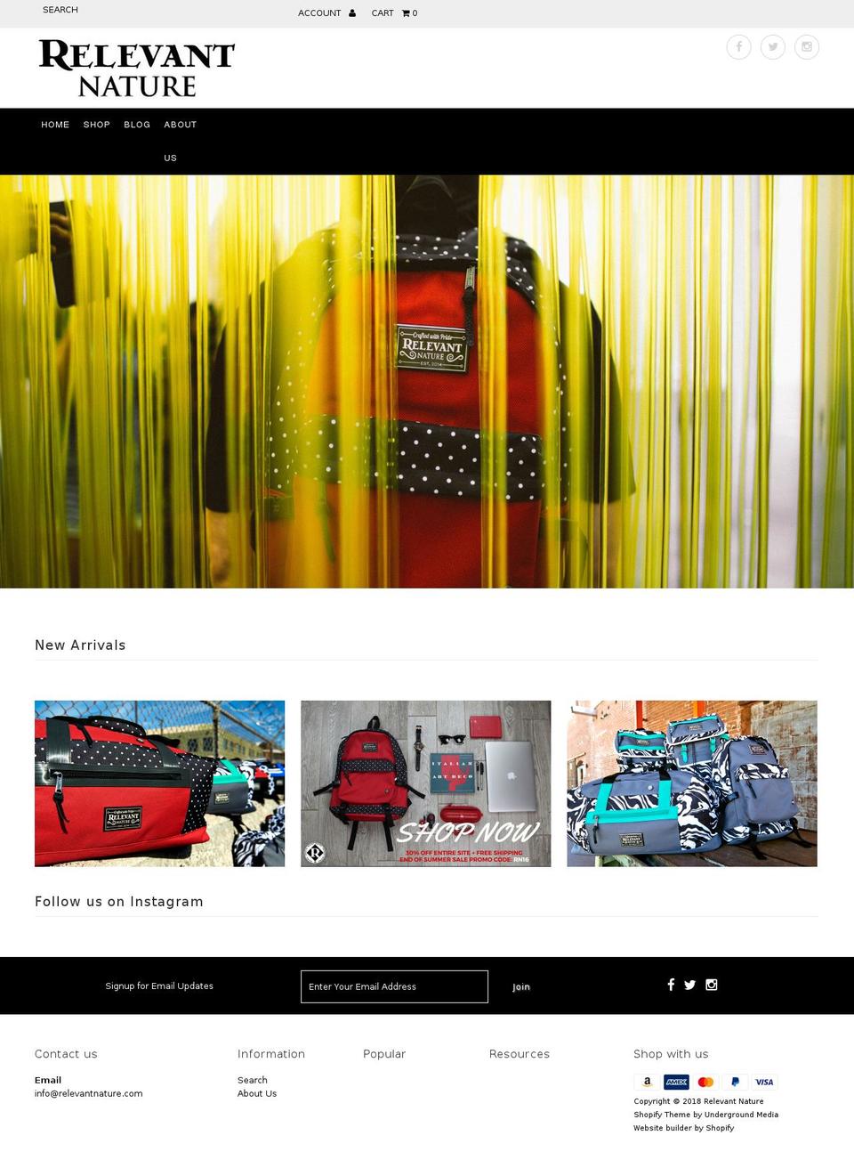 relevantnature.com — Shopify storefront screenshot