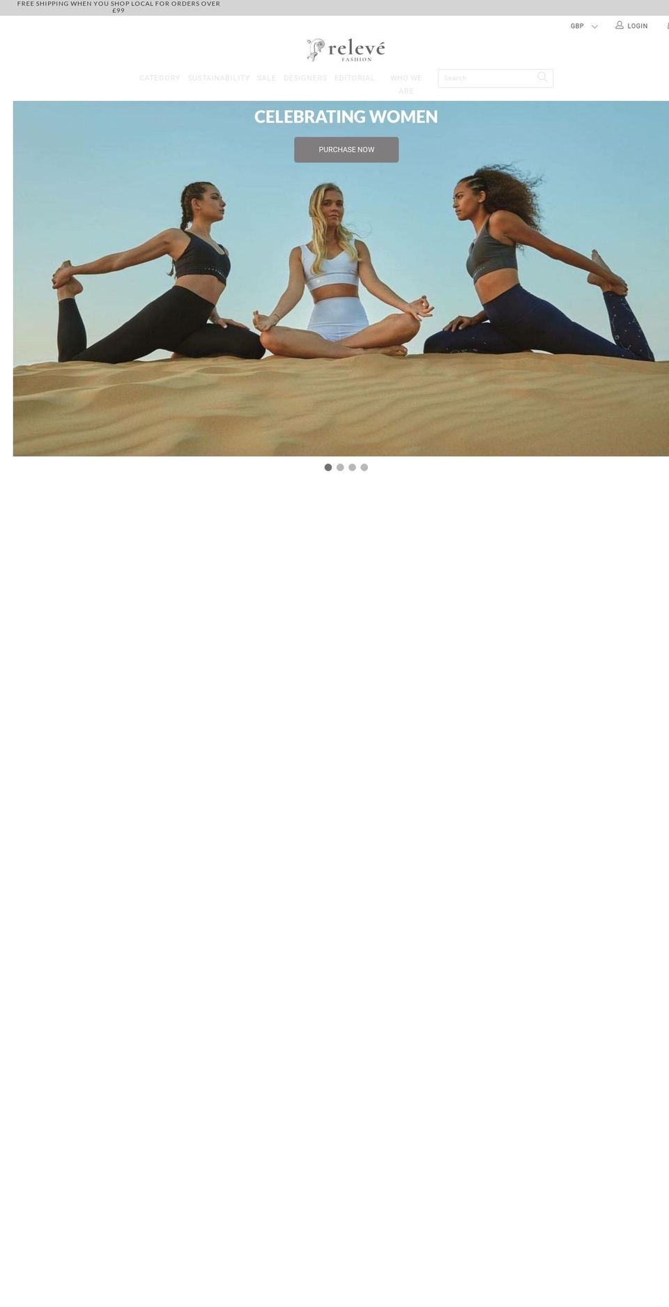 relevefashion.com — Shopify storefront screenshot