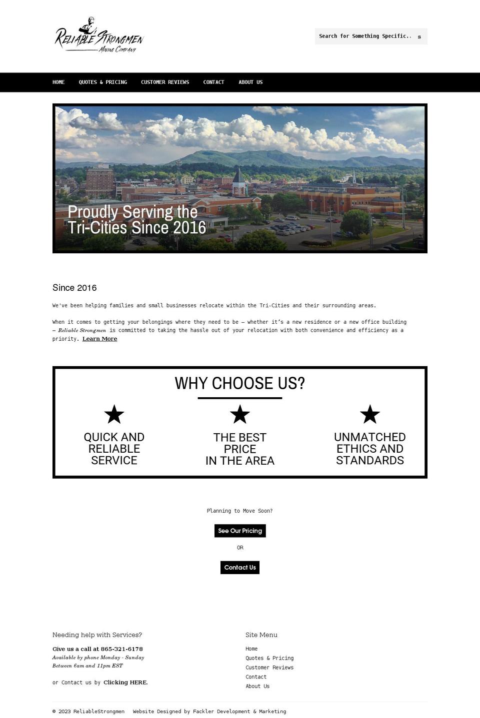 reliablestrongmen.com shopify website screenshot
