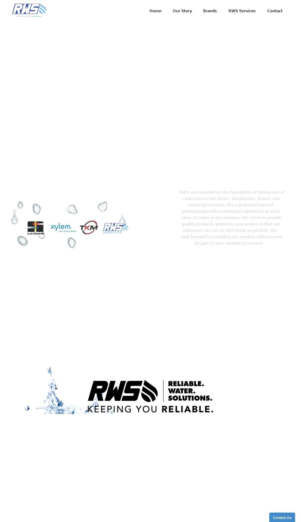 reliablewatersolutions.com shopify website screenshot