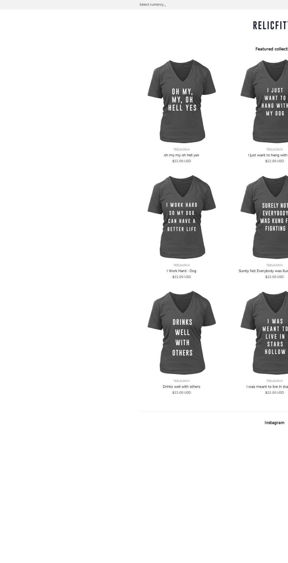 relicfitte.com — Shopify storefront screenshot