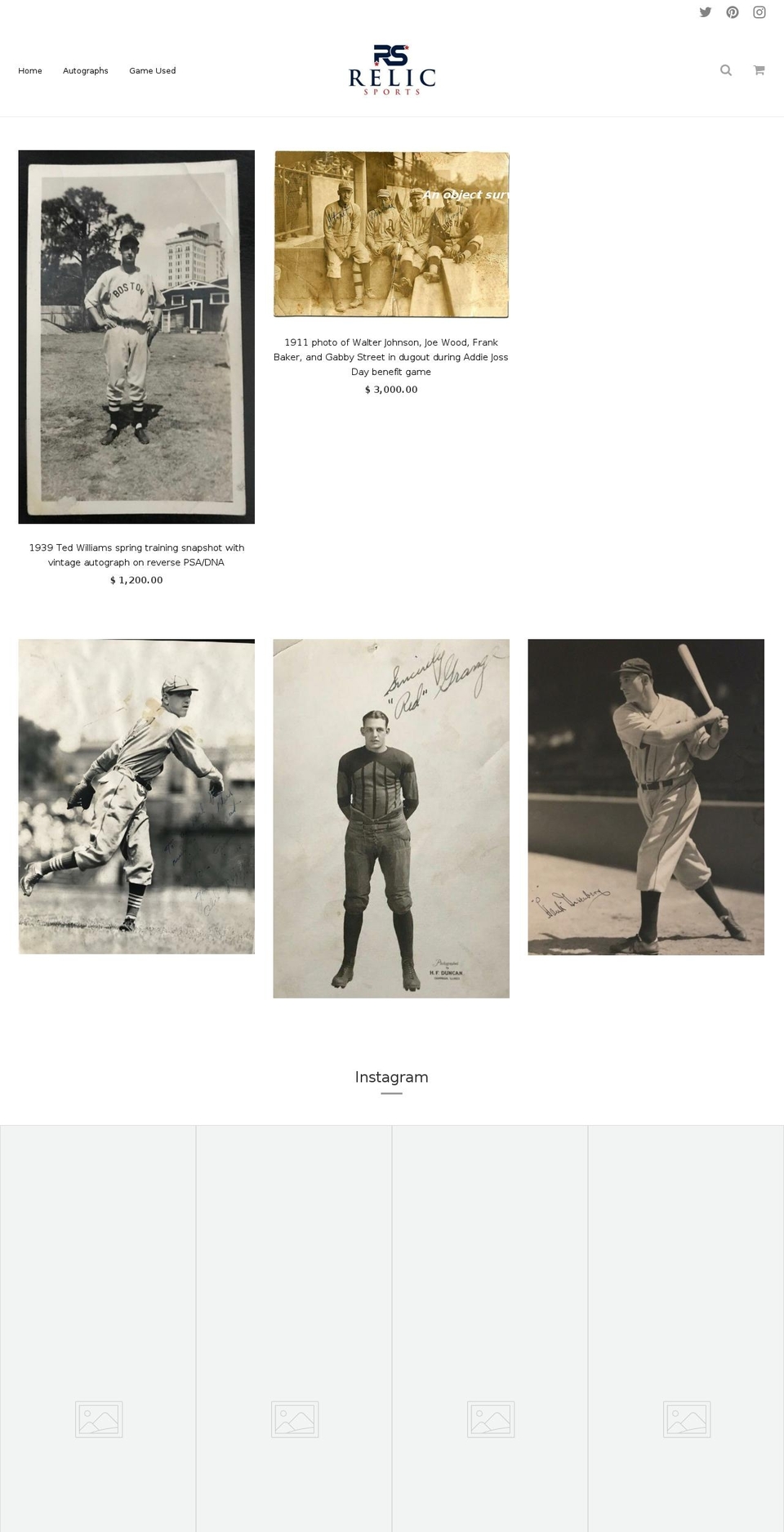 relicsports.com — Shopify storefront screenshot