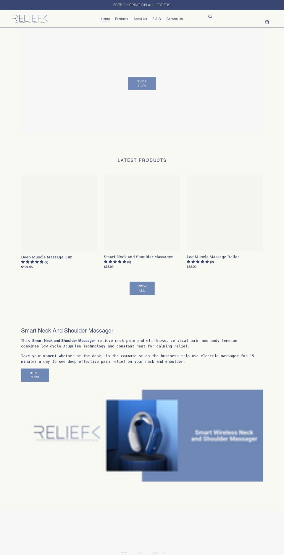 reliefk.com shopify website screenshot