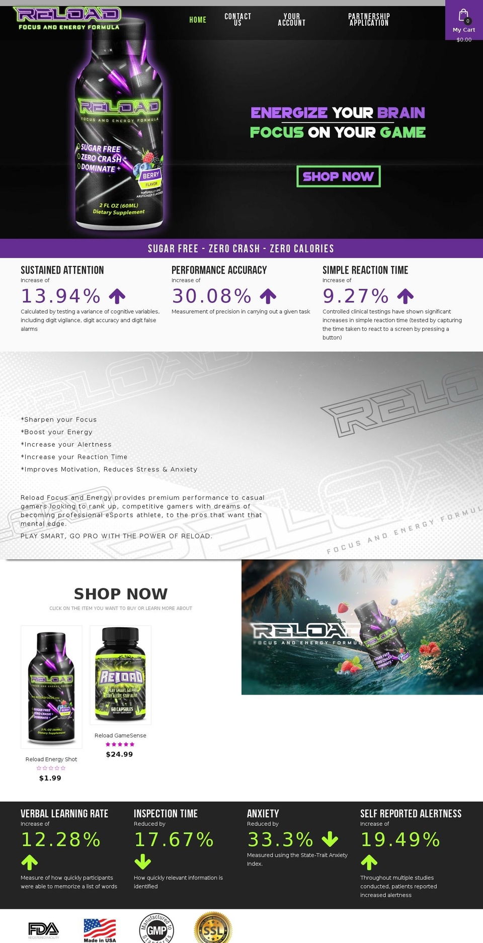 reloadhq.com shopify website screenshot