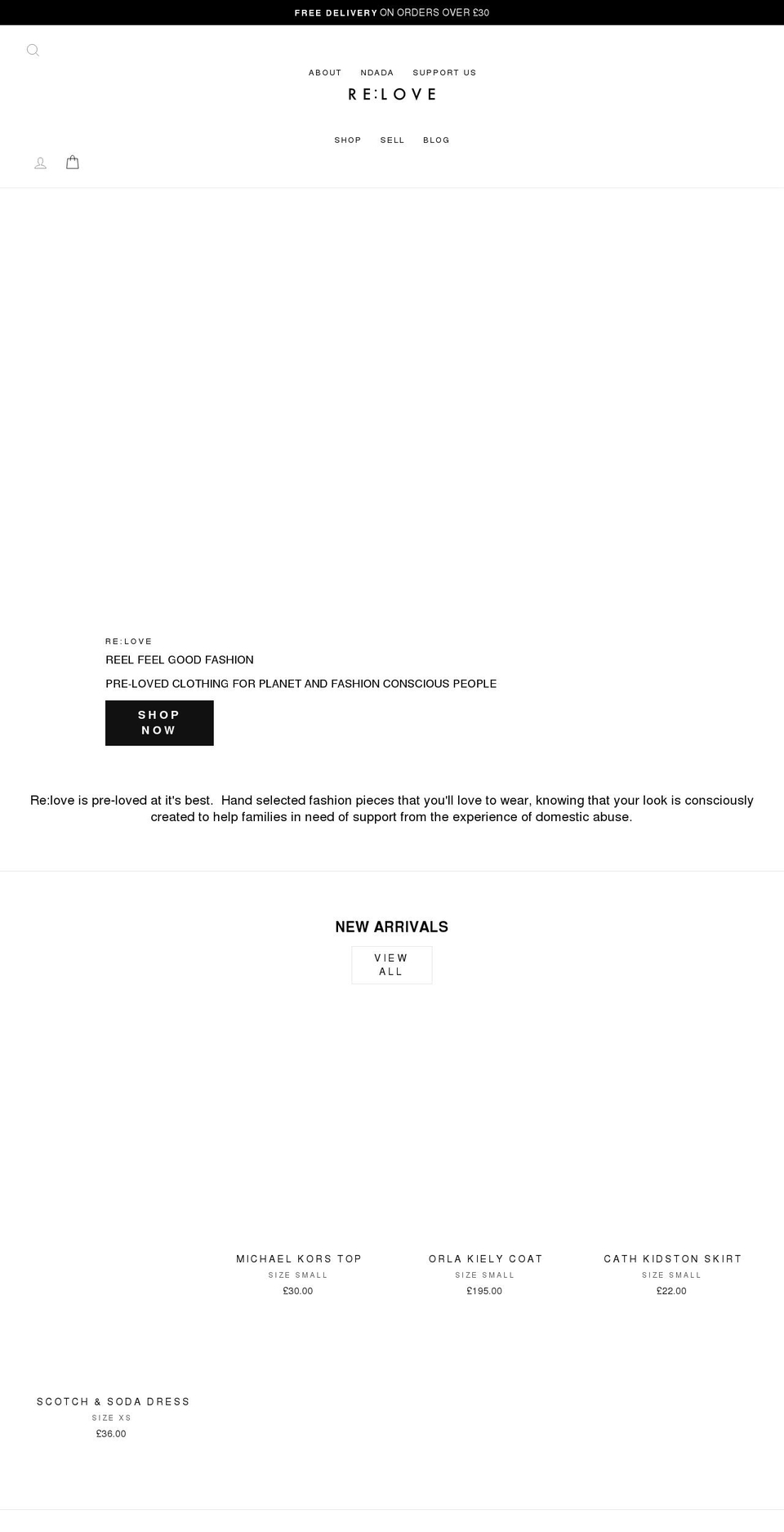 relove.uk shopify website screenshot