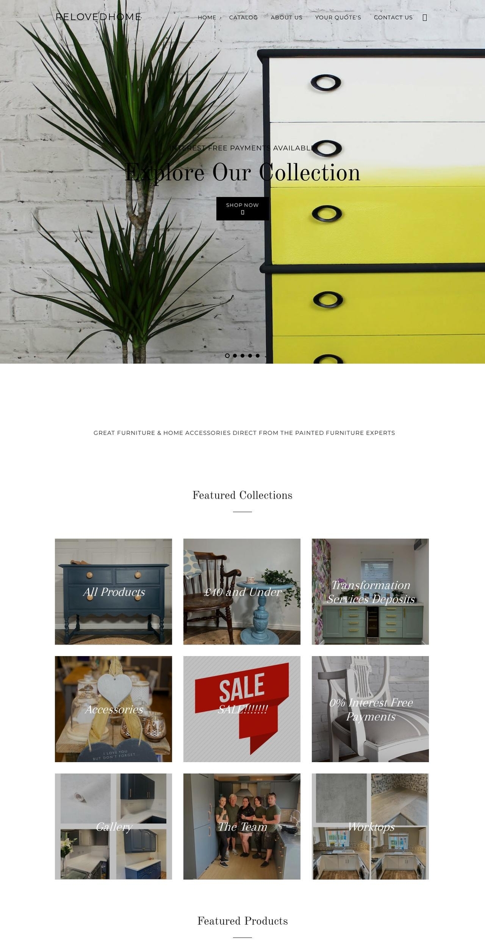 relovedhome.com shopify website screenshot