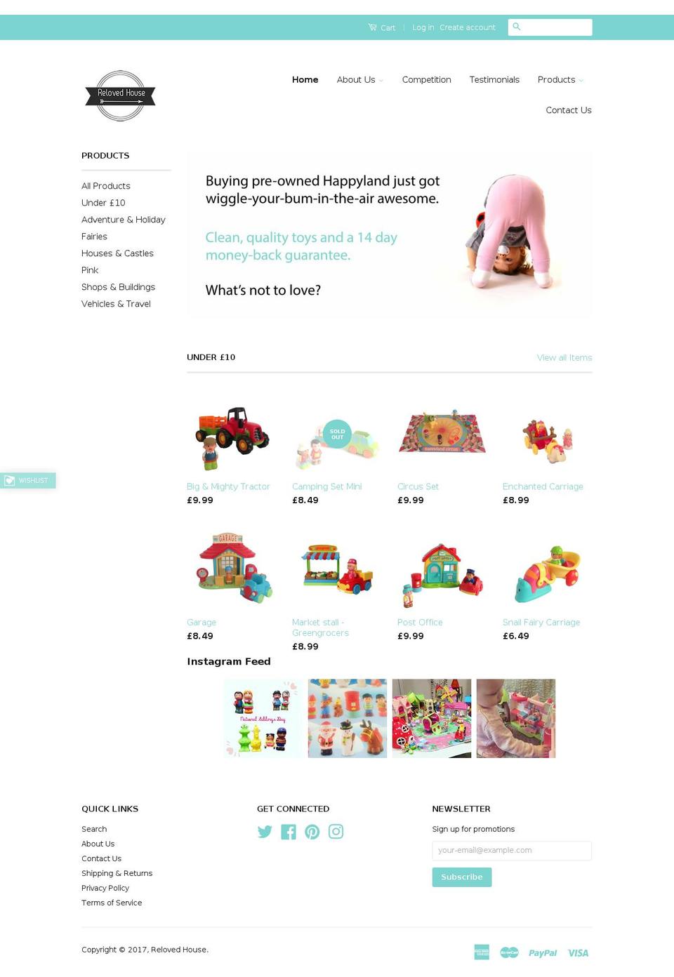 relovedhouse.com shopify website screenshot