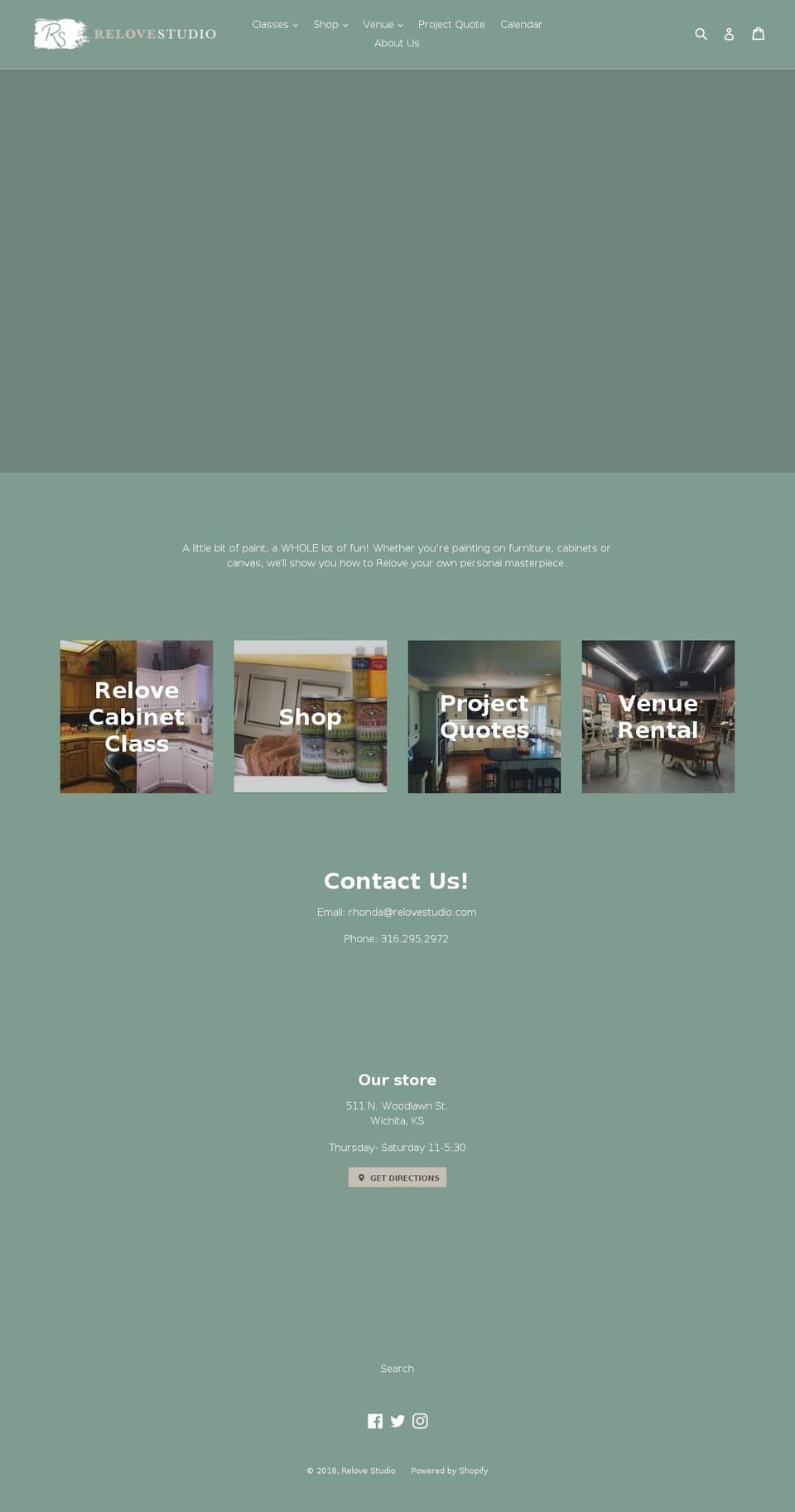 relovestudio.com — Shopify storefront screenshot