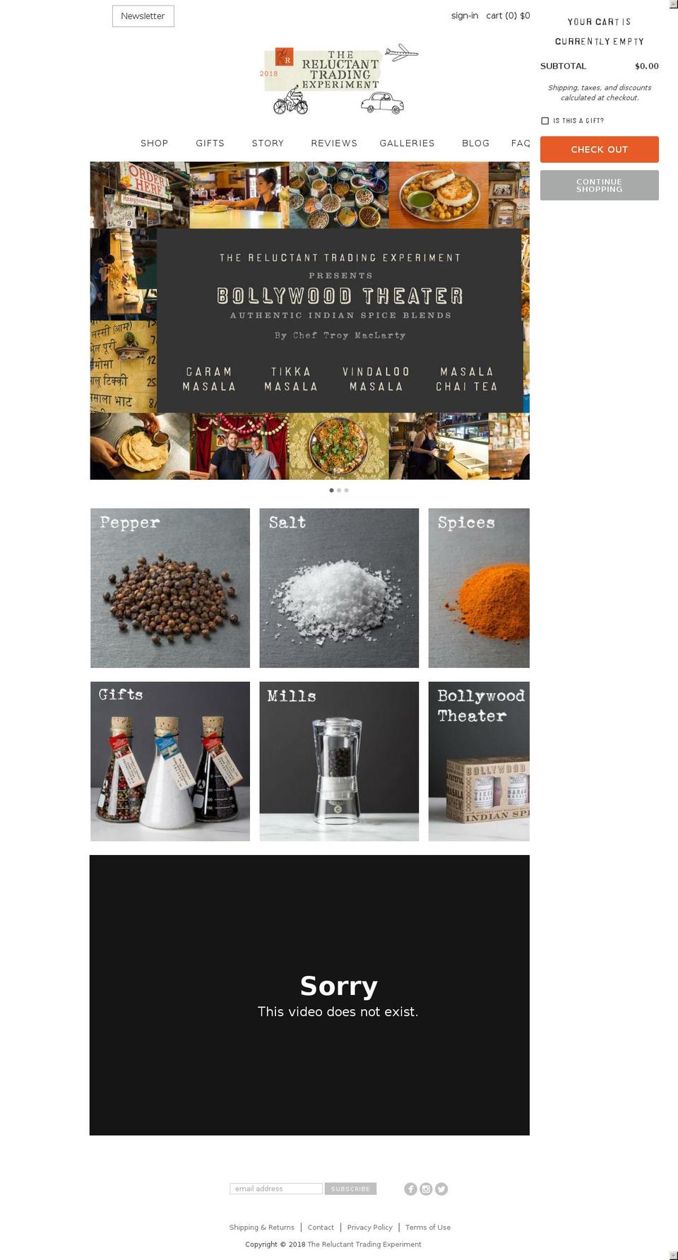 reluctantrading.com — Shopify storefront screenshot