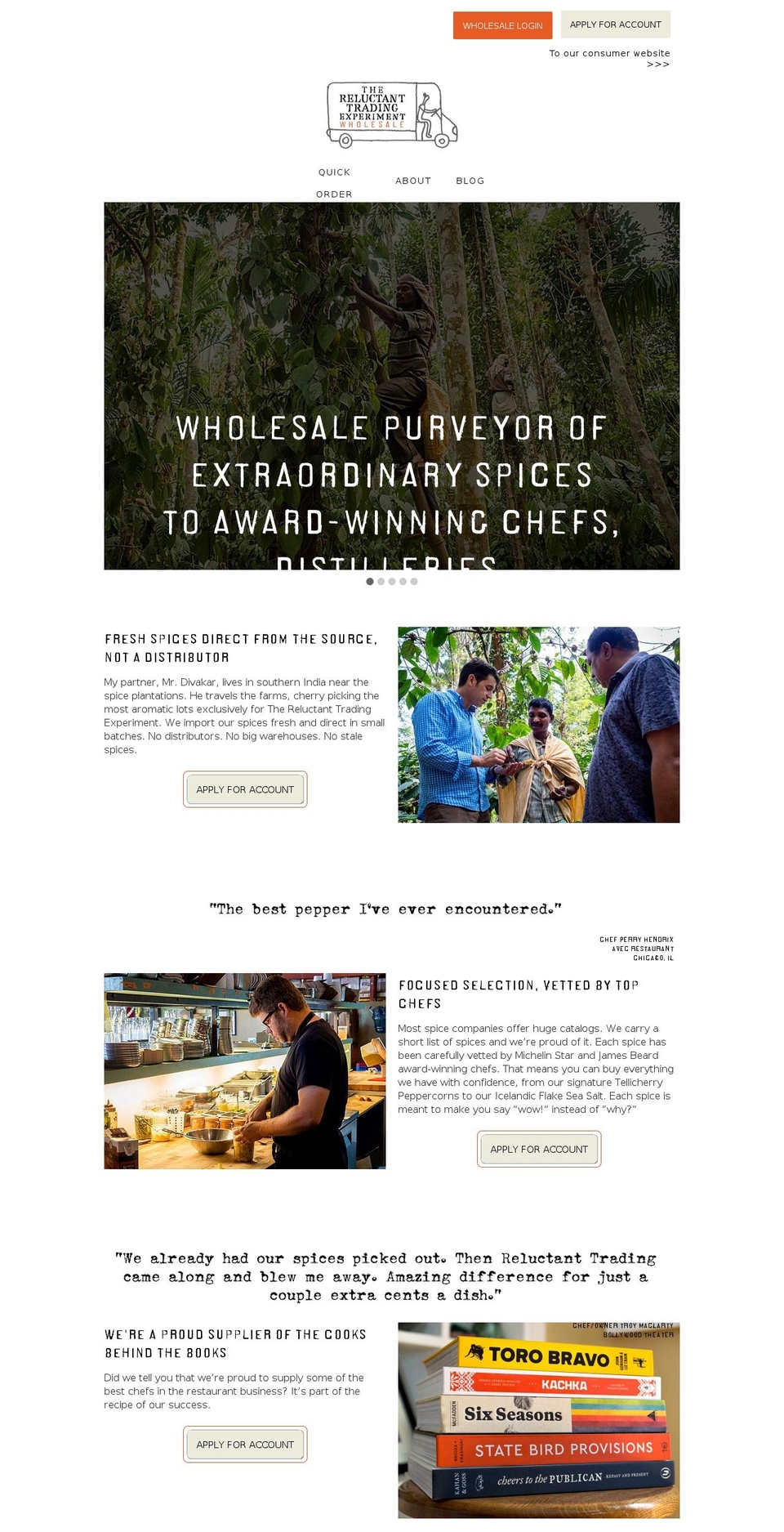 reluctanttradingwholesale.com — Shopify storefront screenshot