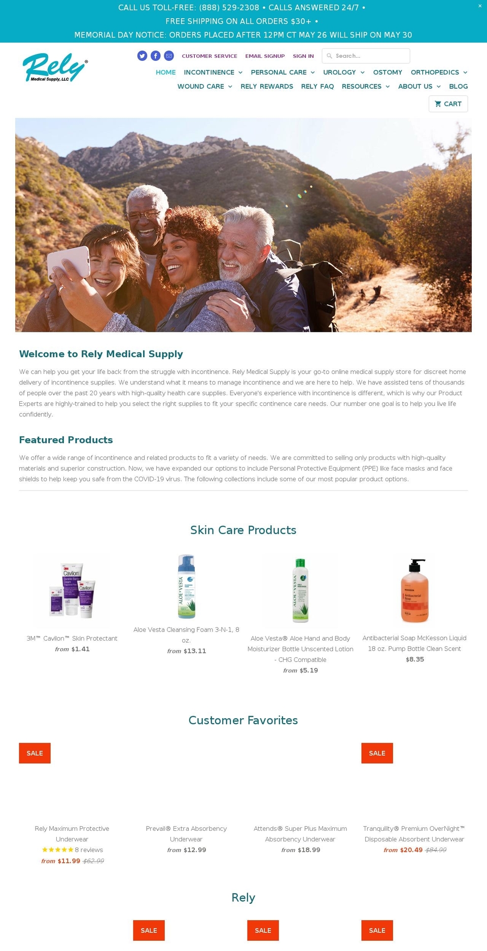 relymedical.info shopify website screenshot