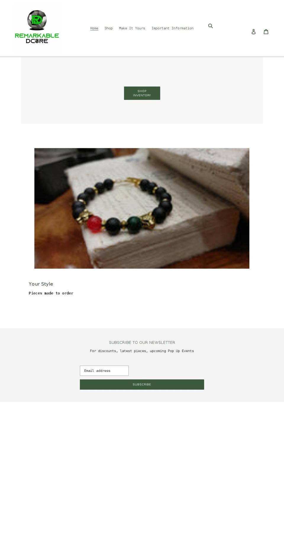 remarkabledcore.com shopify website screenshot