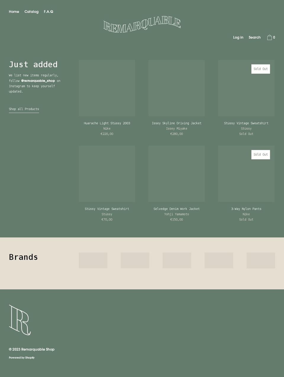 remarquableshop.com shopify website screenshot