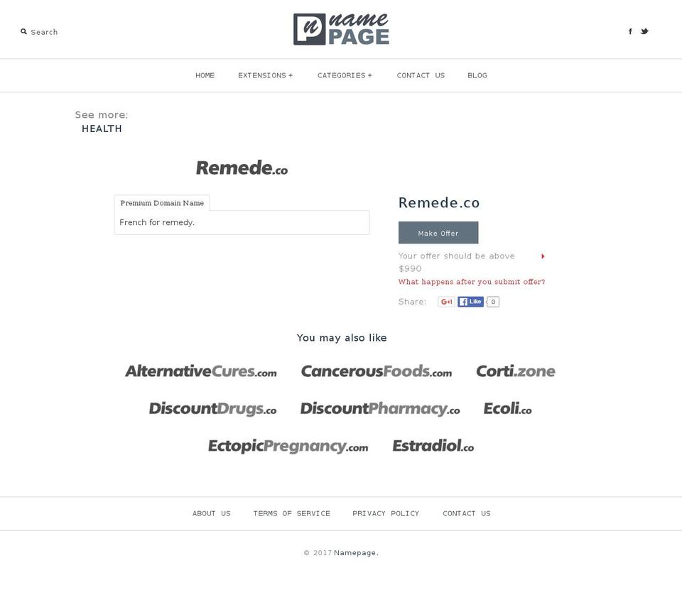 remede.co shopify website screenshot