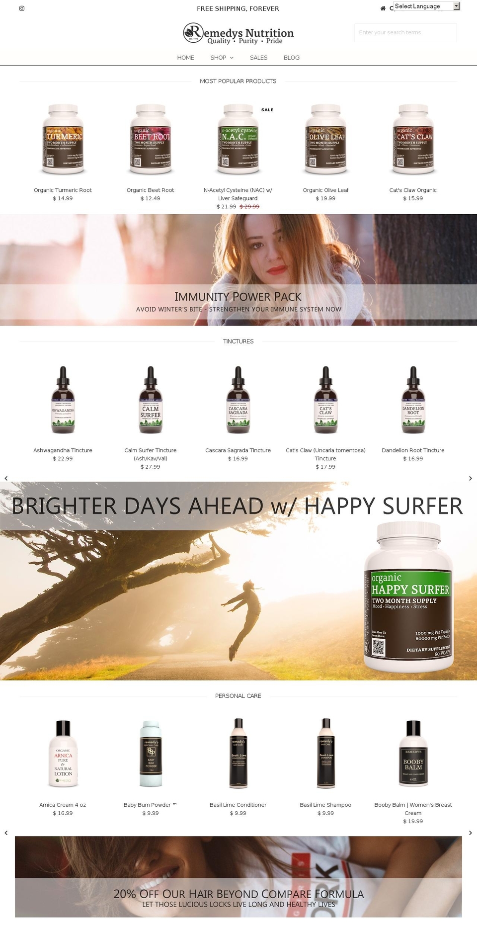 Update 3.2 2\/9\/18 Shopify theme site example remediesnutrition.com