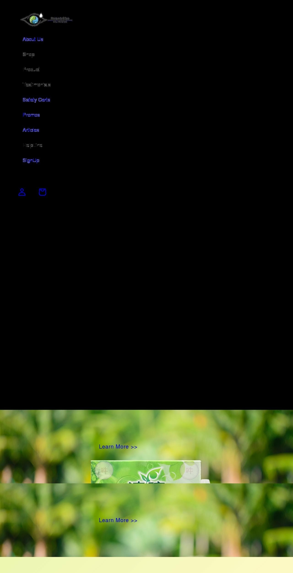 remedy4eye.com — Shopify storefront screenshot