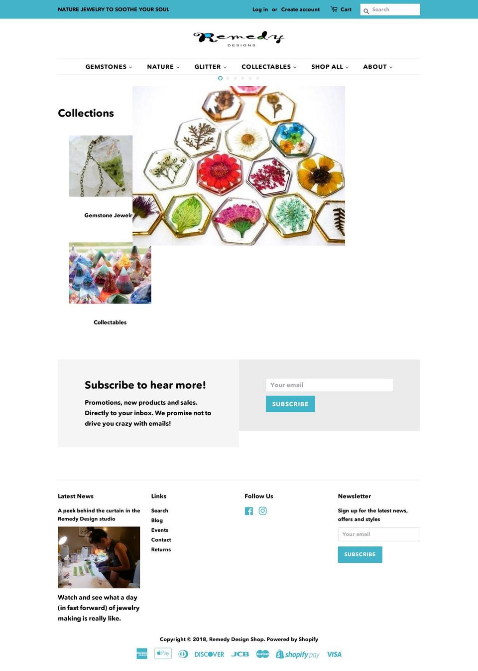 remedydesignshop.com — Shopify storefront screenshot