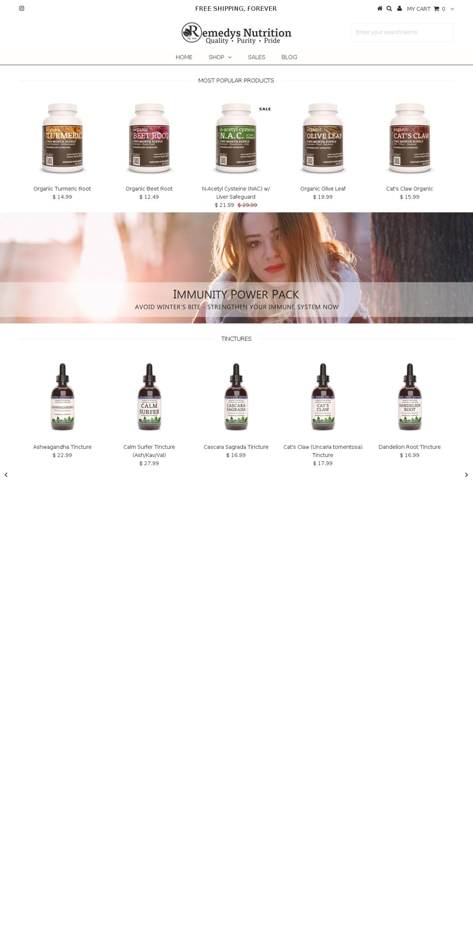 Update 3.2 2\/9\/18 Shopify theme site example remedysnutrition.net