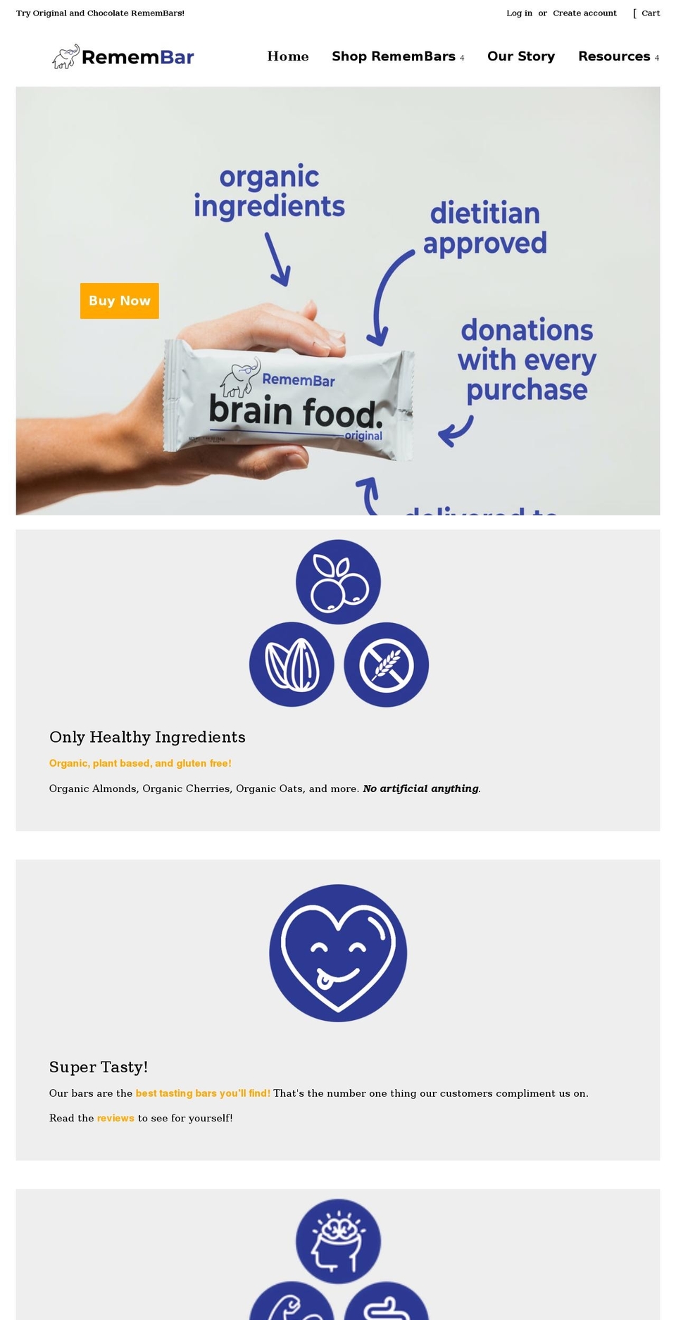 remembarbrainfood.com shopify website screenshot
