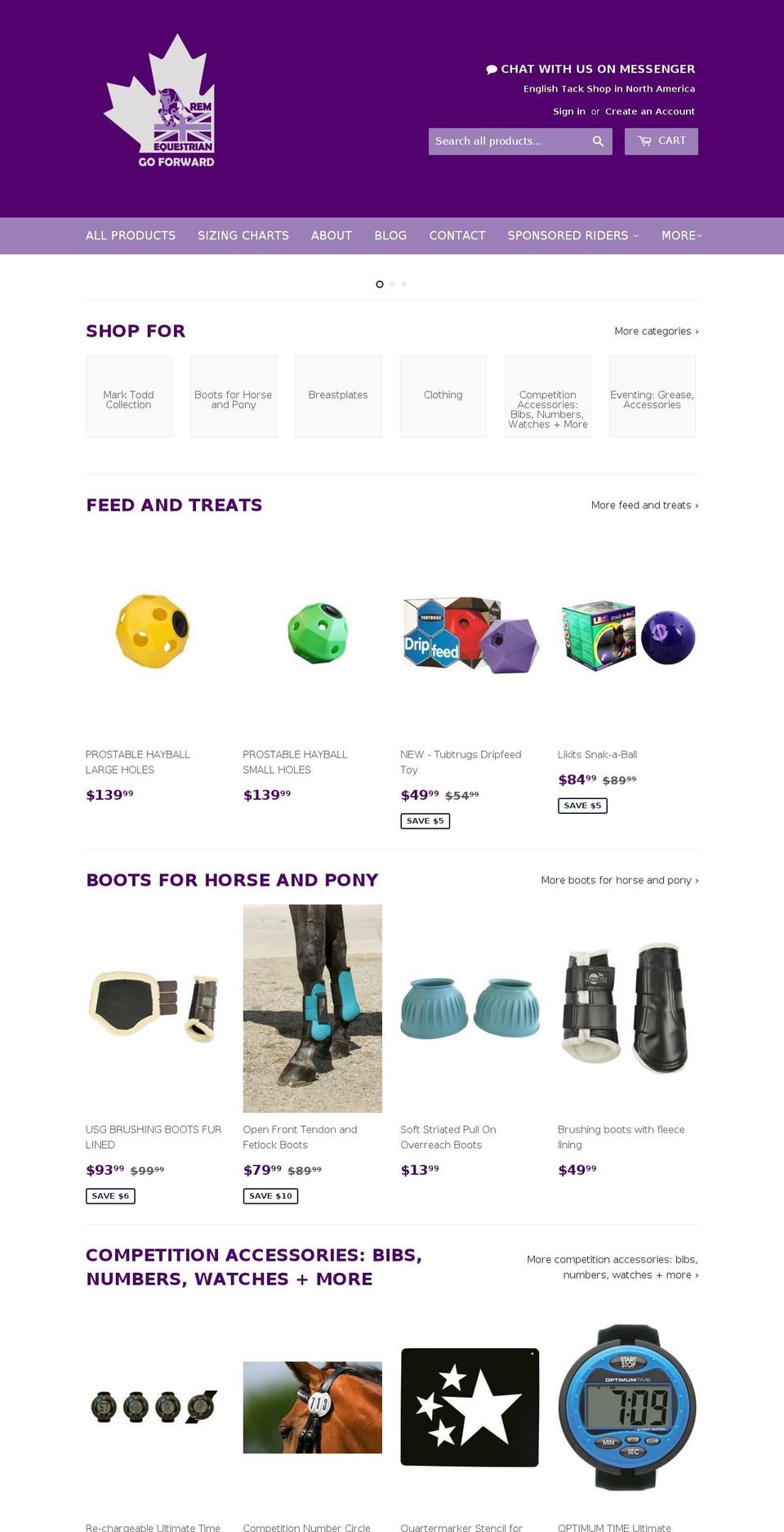 remequestrian.com — Shopify storefront screenshot