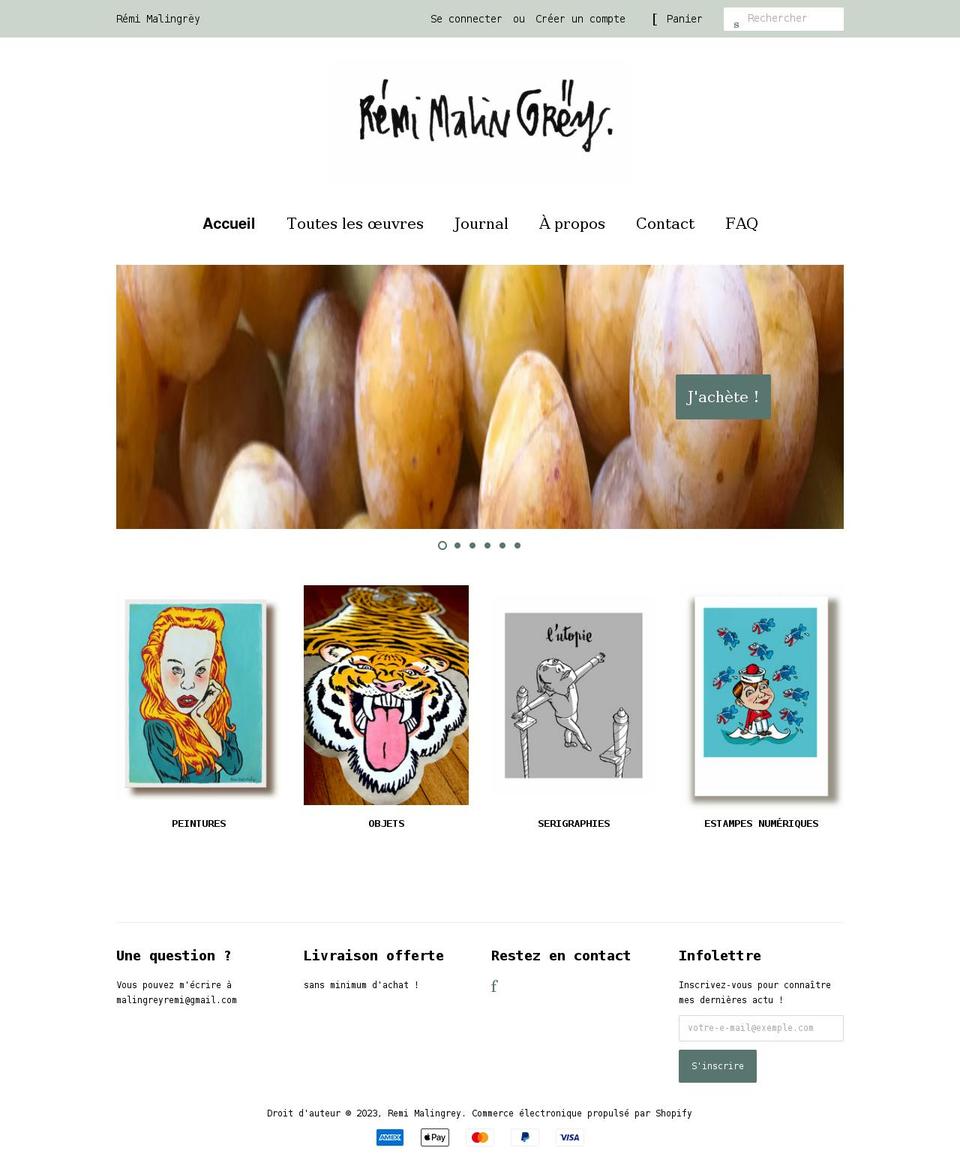 remi-malingrey.com shopify website screenshot
