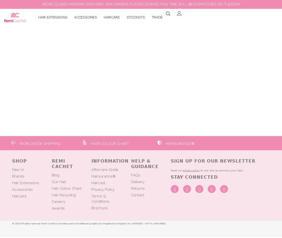 remicachet.com shopify website screenshot