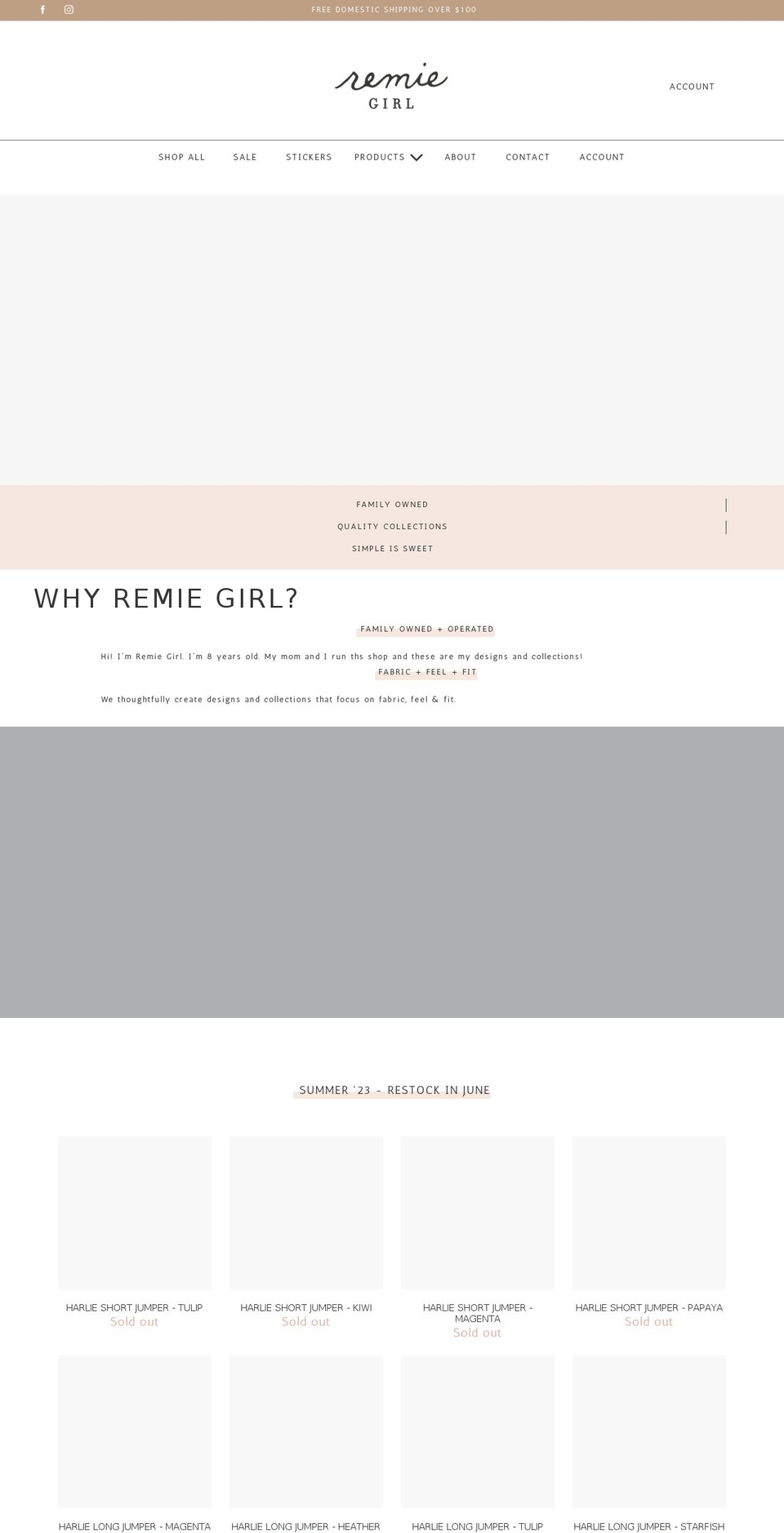 remie-co.myshopify.com — Shopify storefront screenshot