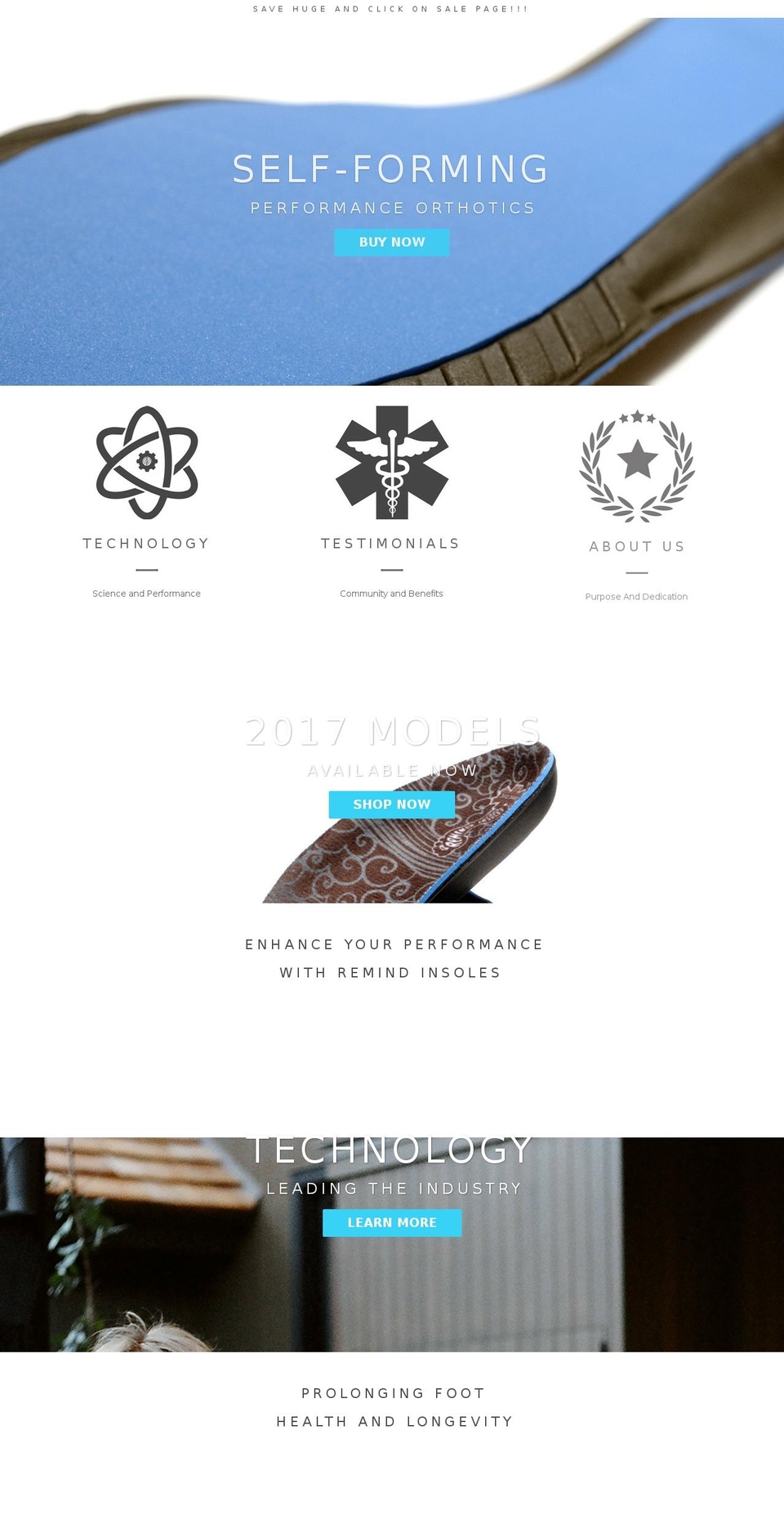 remindinsoles.com shopify website screenshot