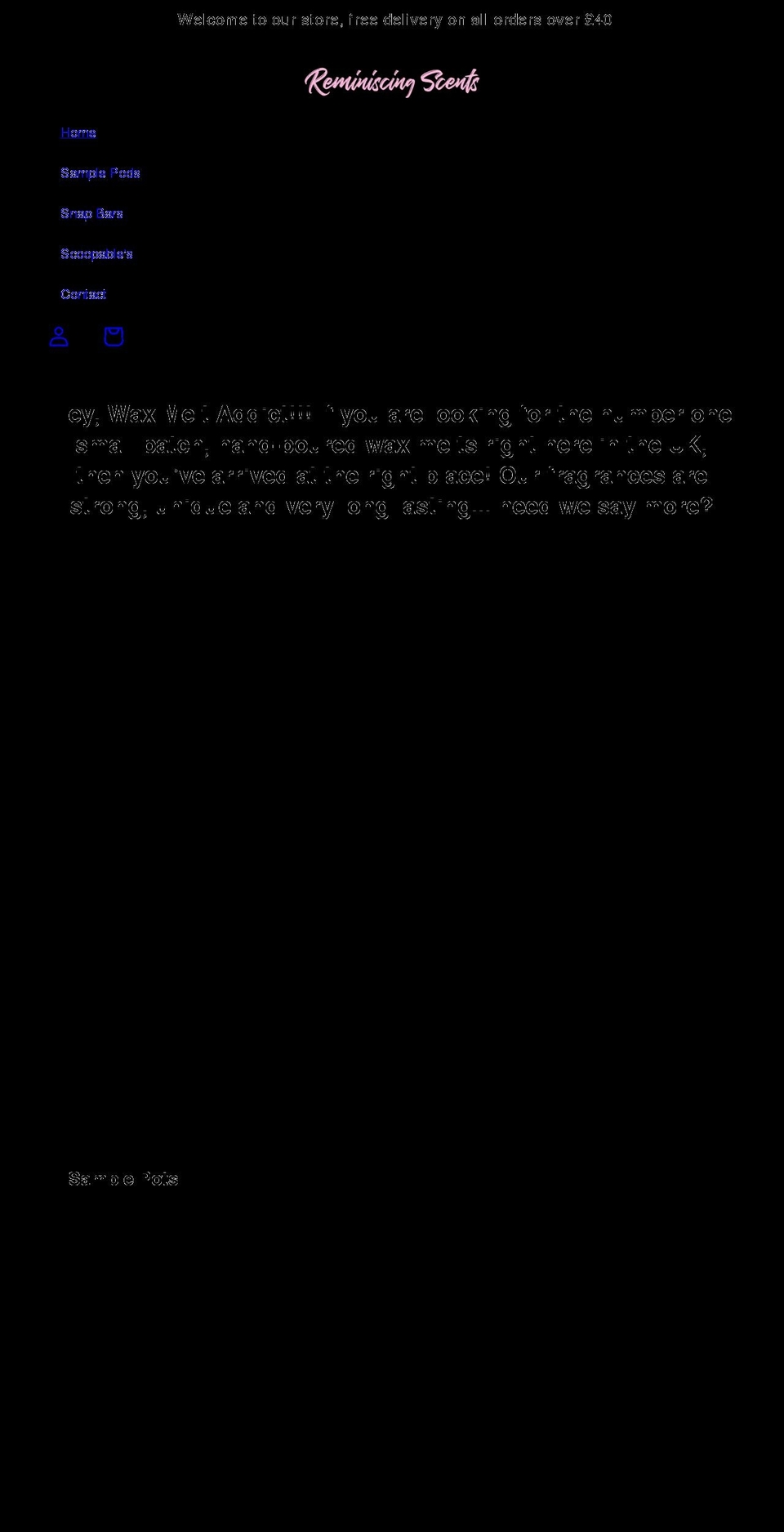 reminiscingscents.com shopify website screenshot