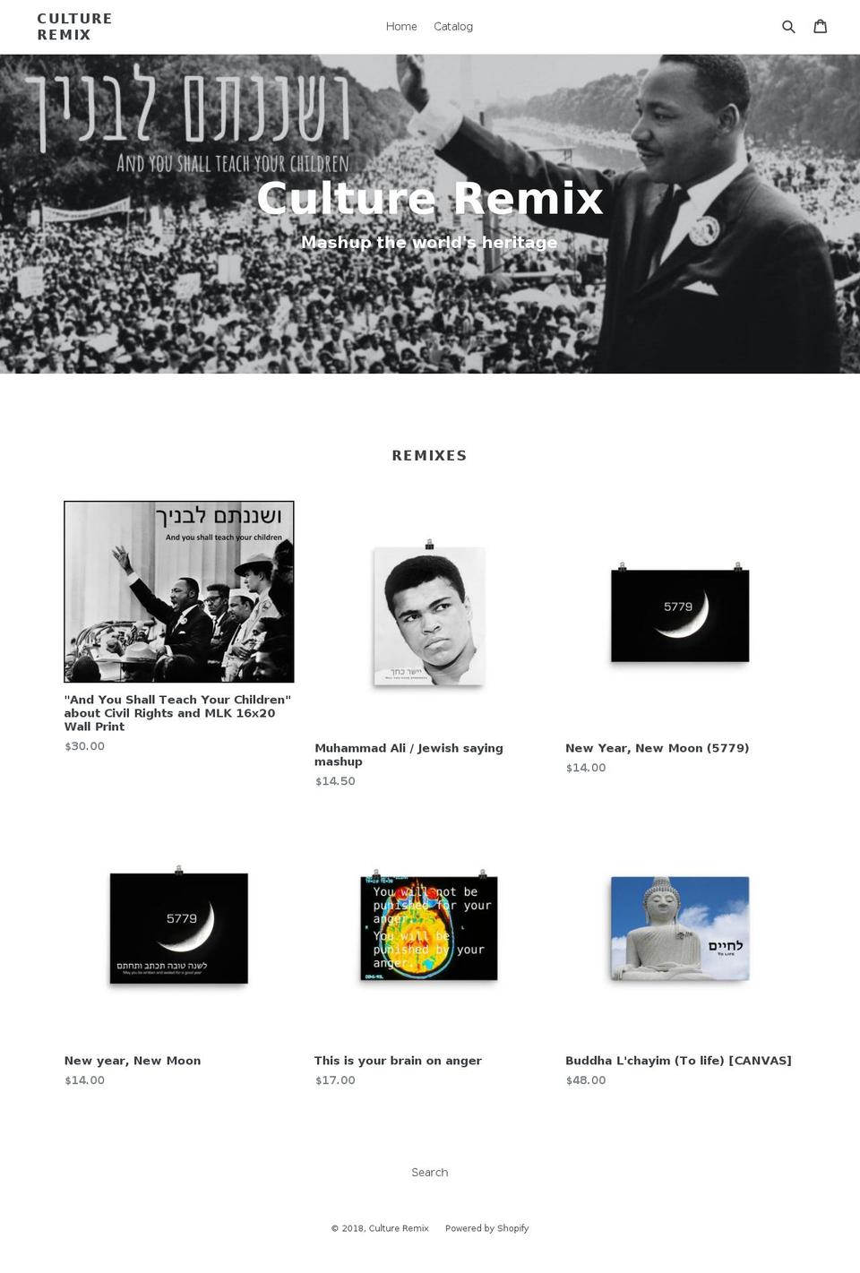 remixedculture.com — Shopify storefront screenshot