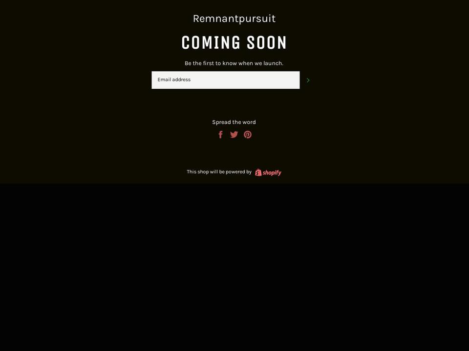 remnantpursuit.com — Shopify storefront screenshot
