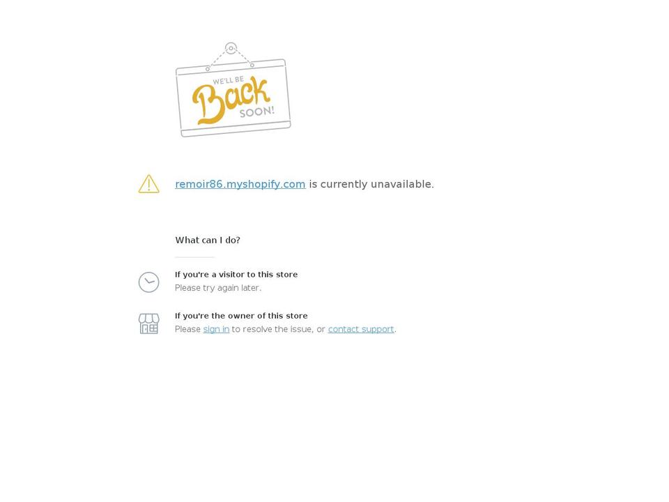 remoir86.myshopify.com shopify website screenshot