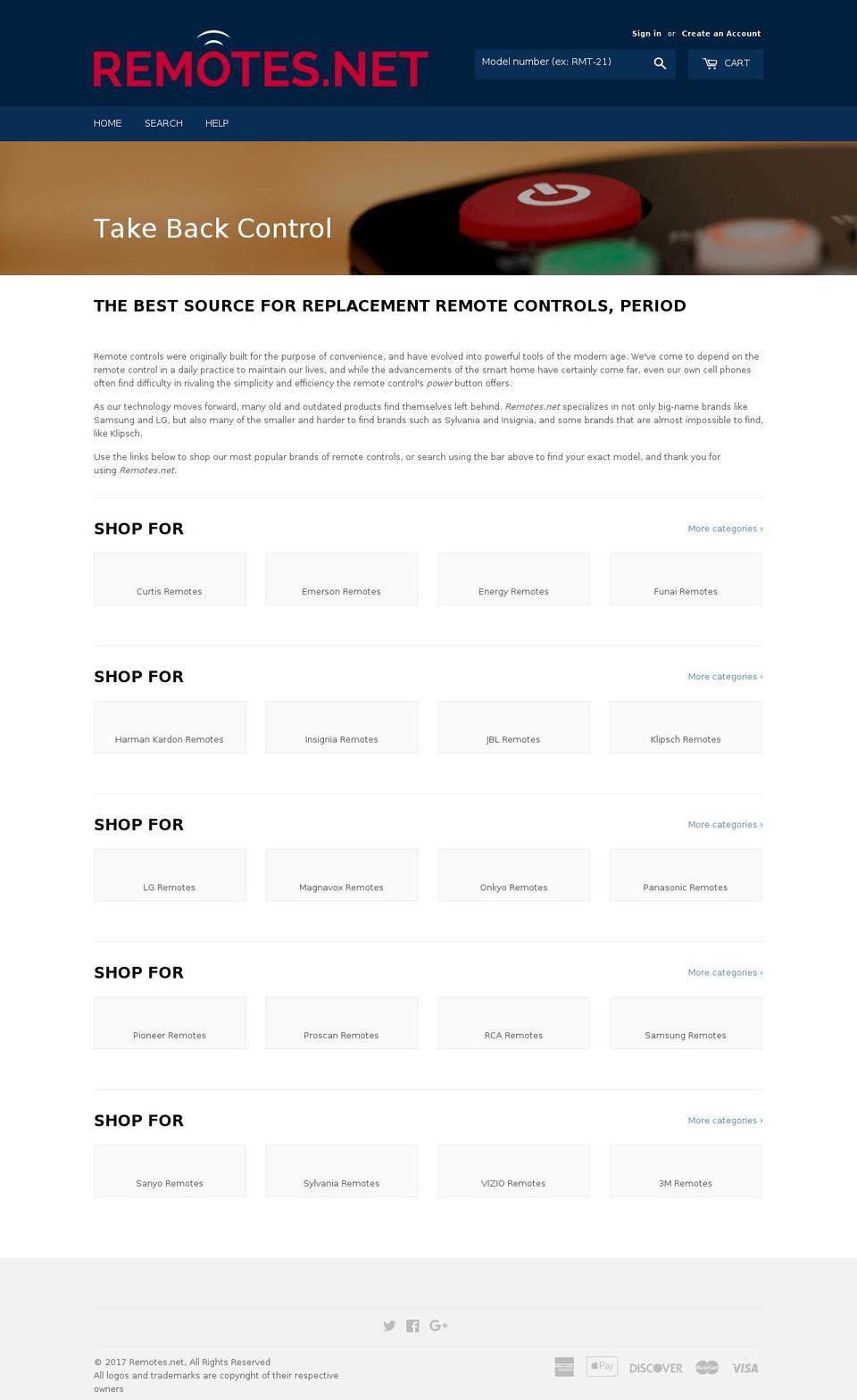 remotes.net shopify website screenshot