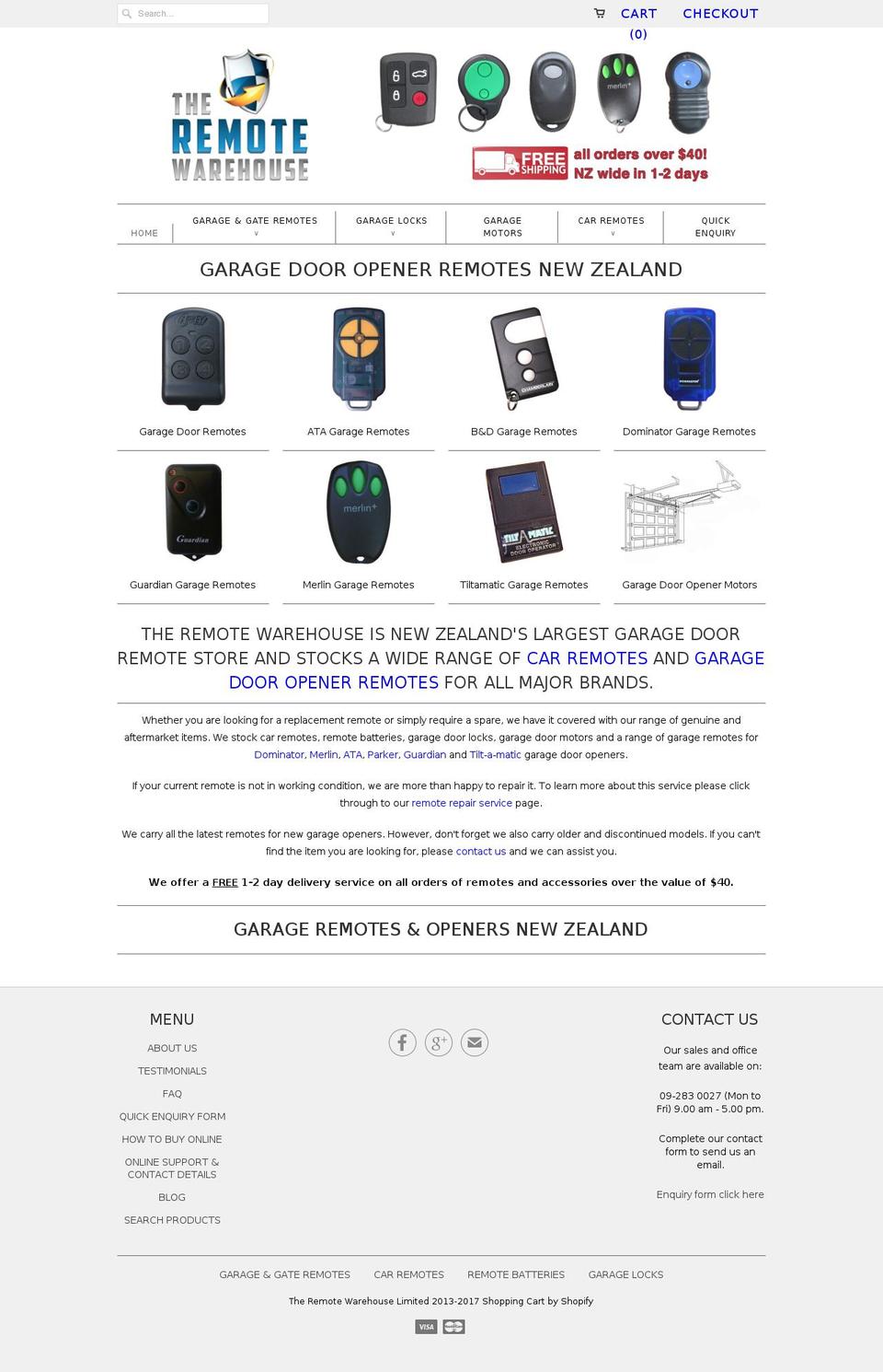 remotewarehouse.co.nz shopify website screenshot