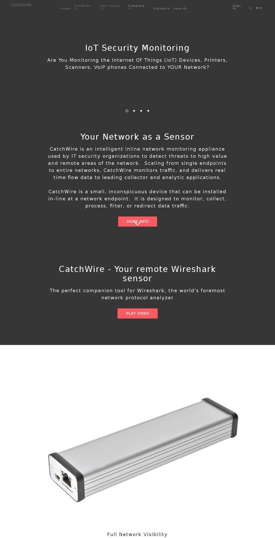 remotewiresharksensor.com — Shopify storefront screenshot