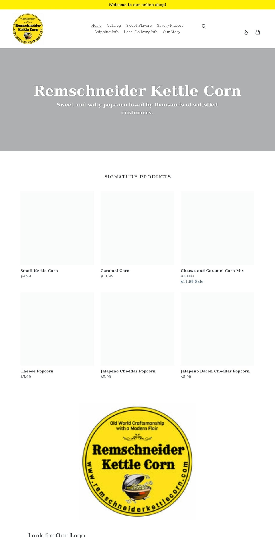 remschneiderkettlecorn.com shopify website screenshot