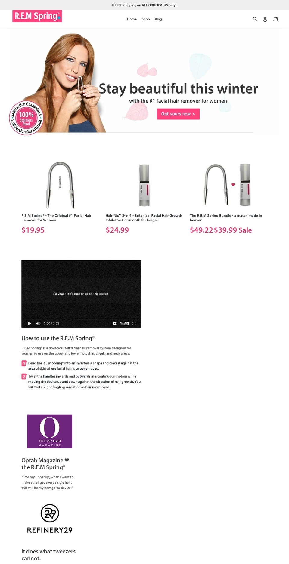 remspring.com shopify website screenshot