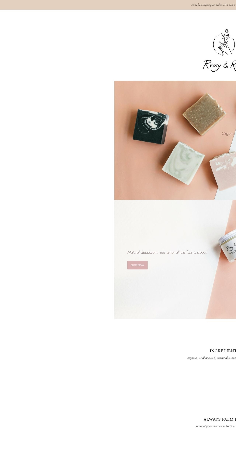 remyandrosesoap.com — Shopify storefront screenshot