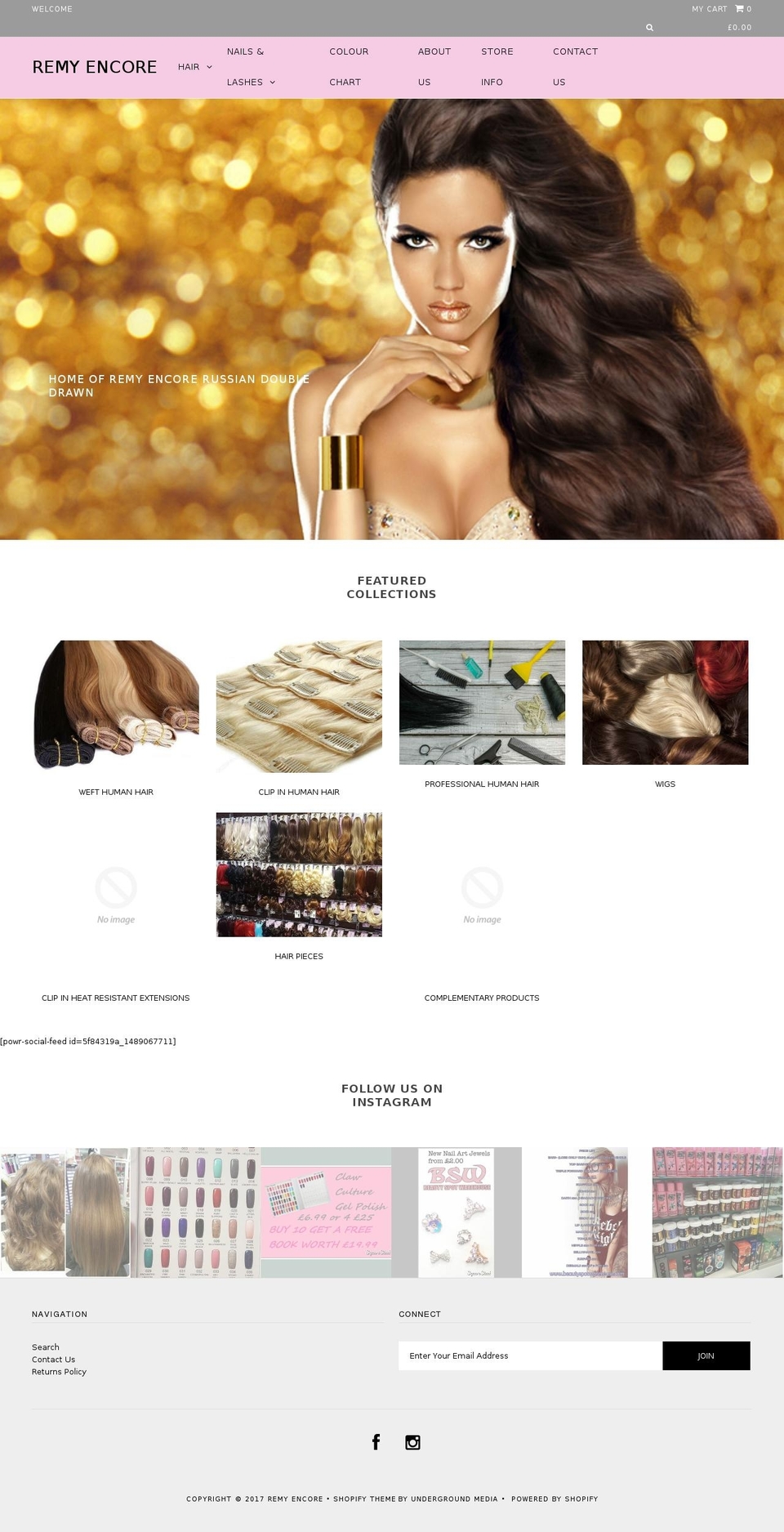 remyencore.com shopify website screenshot