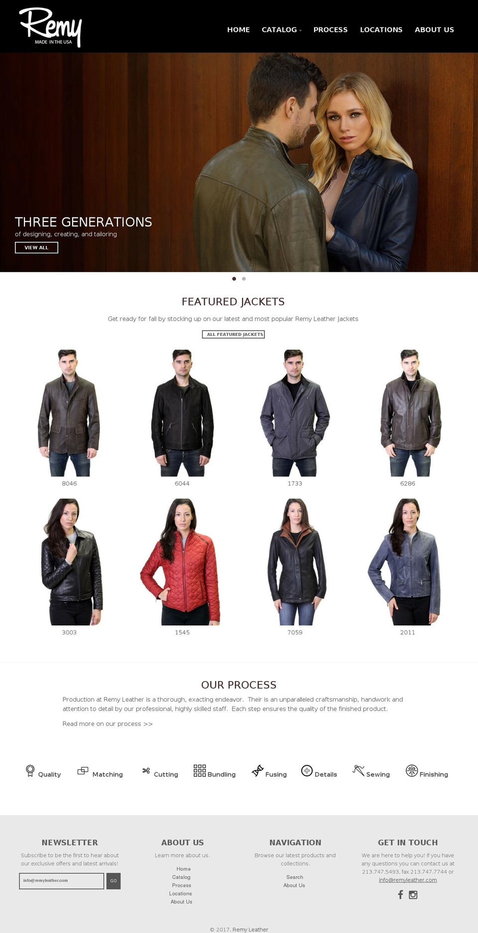remyleather.com shopify website screenshot